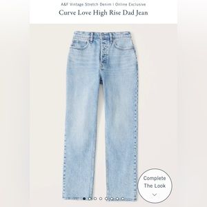 Abercrombie & Fitch Curve Love High Rise Dad Jean